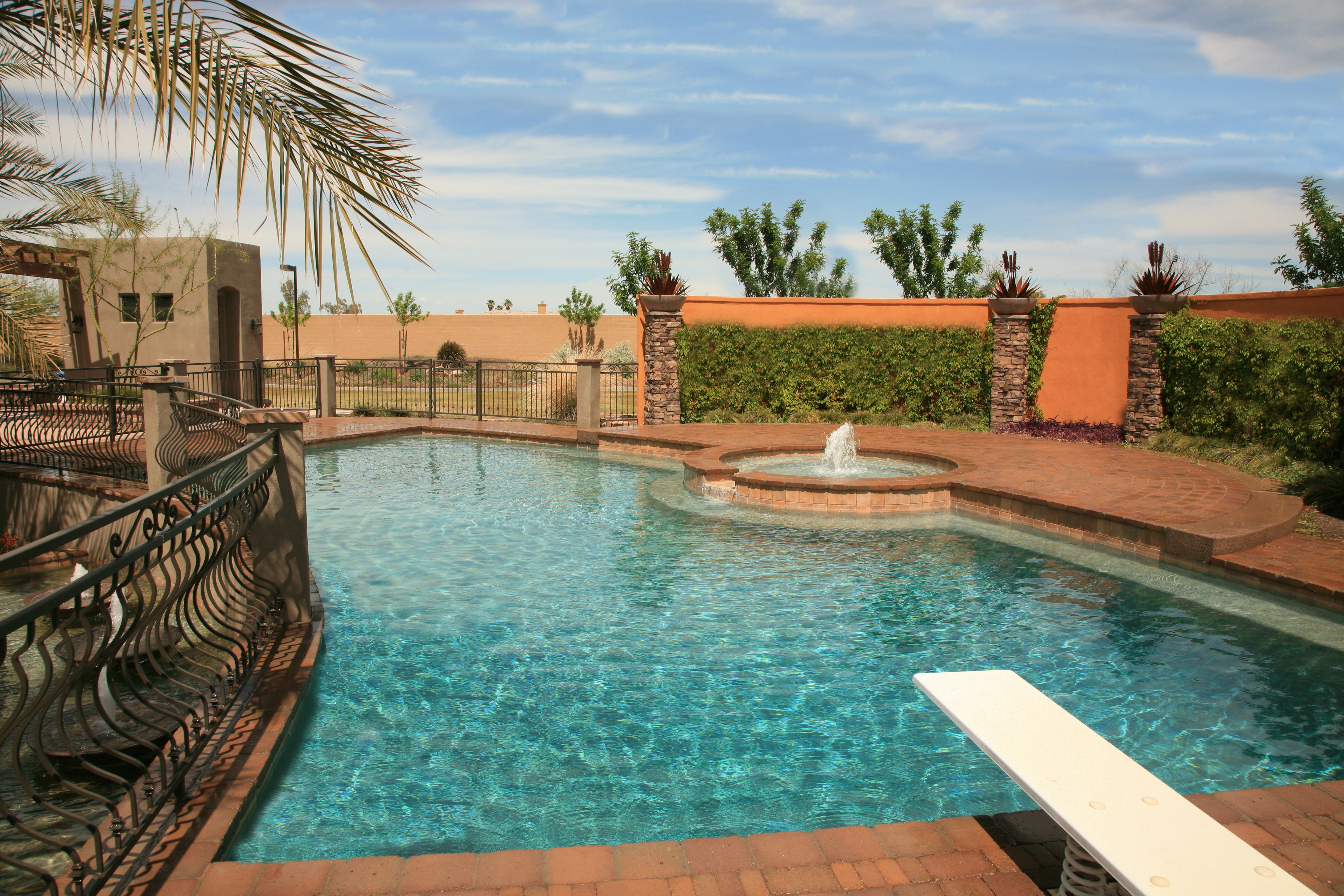 Backyard diving pool