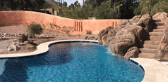 Picture of a recent custom designed swimming pool for a Chandler client